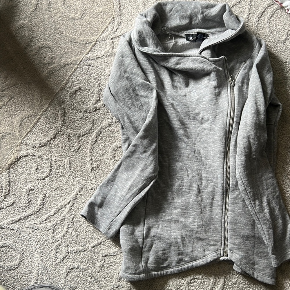 Inc international calls side zip sweater